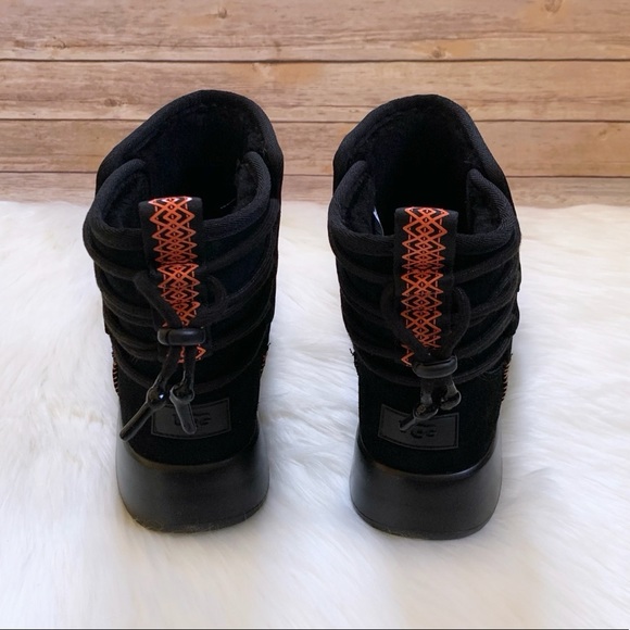 UGG Women’s Classic Boom Ankle Boot In Black - Picture 6 of 9